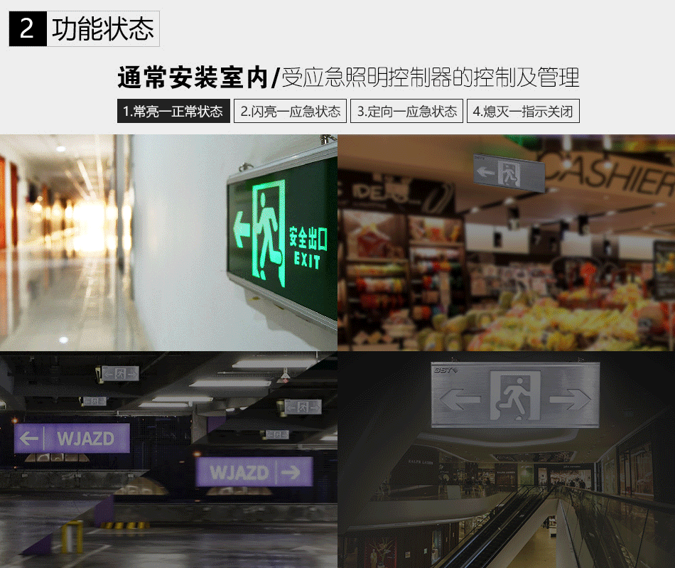 N400疏散指示燈工作狀態