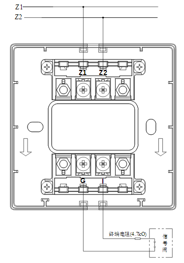海灣消防GST-LD-8300B輸入模塊常閉無源觸點接線圖